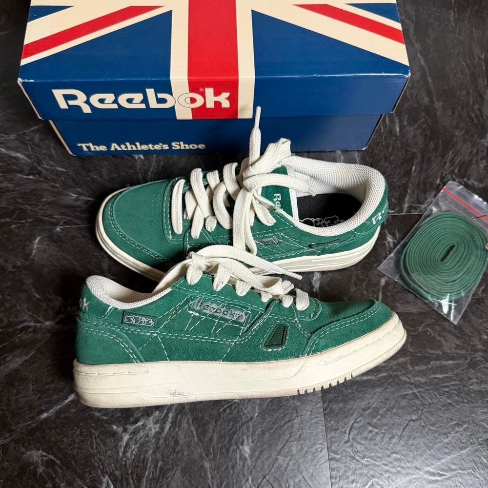 Sneeze x Reebok LT Court Green Sneaker Shoe 4.5Y (Women's 6)